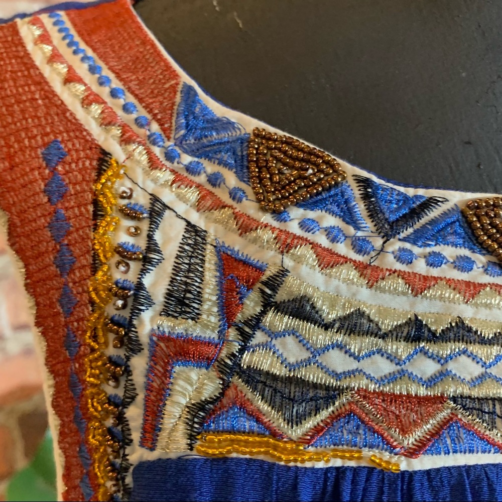 Westport Women’s Blue Tribal dress lined sleeveless XL spring summer casual - Picture 3 of 13